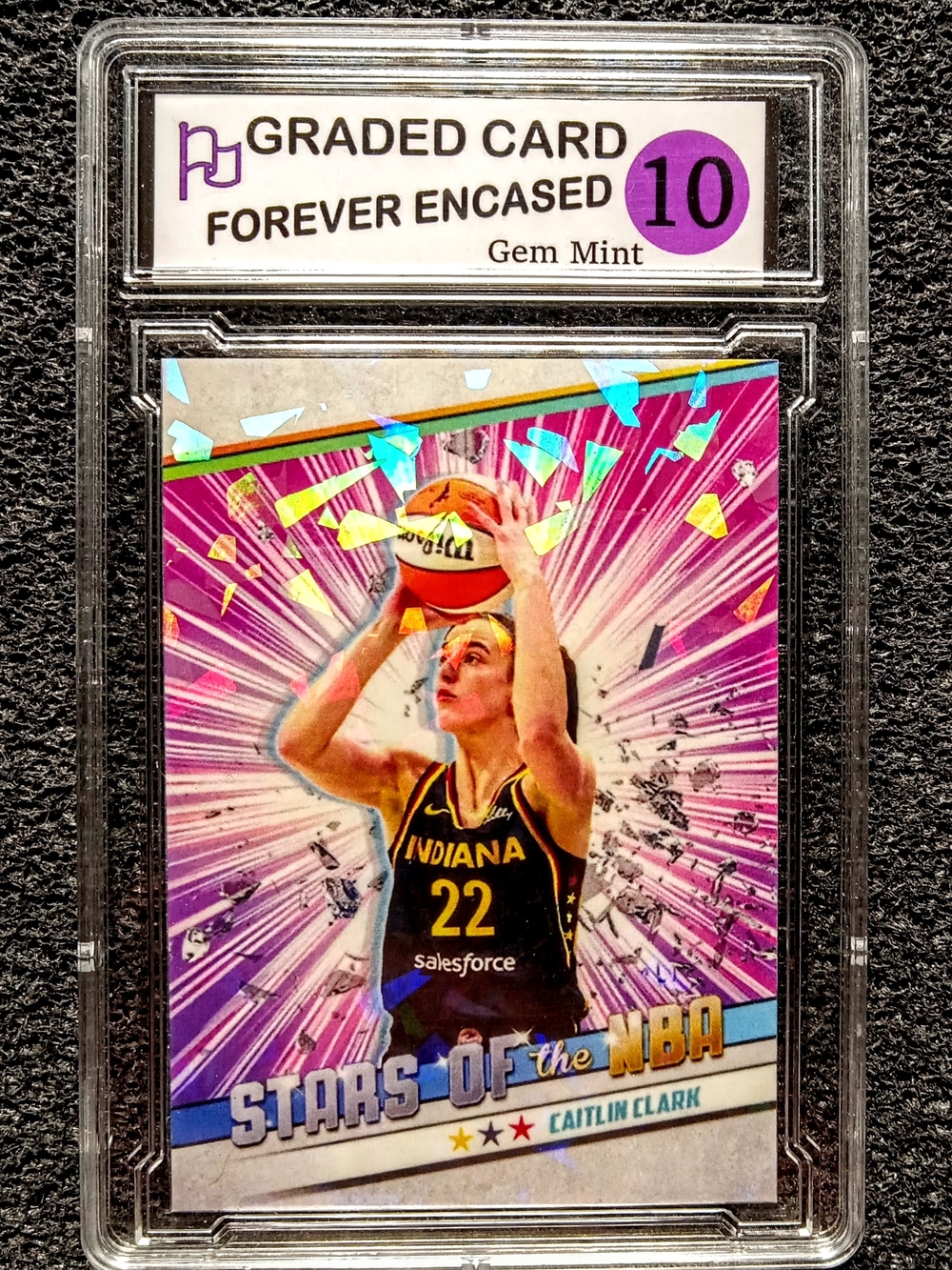 Caitlin Clark Indiana Fever Cracked Ice Basketball Rookie Catd